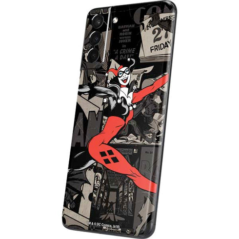 DC Comics Harley Quinn Vintage Action pose pattern Galaxy S21 Plus 5G Skin