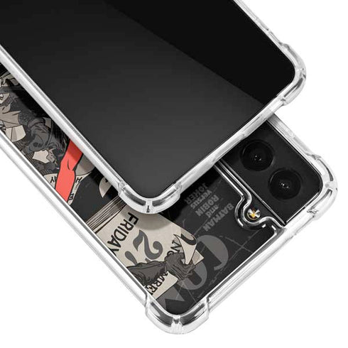 DC Comics Harley Quinn Vintage Action pose pattern Galaxy S22 Plus Clear Case