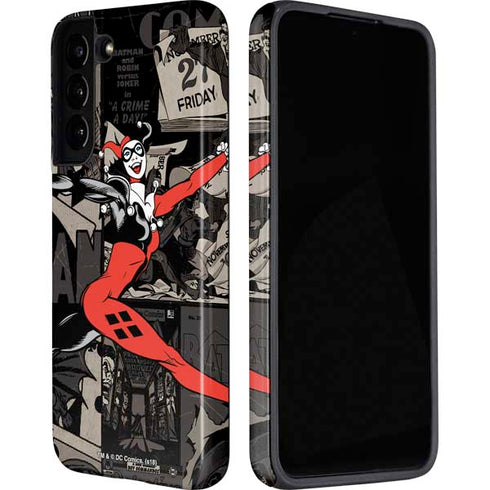 DC Comics Harley Quinn Vintage Action pose pattern Galaxy S22 Plus Pro Case