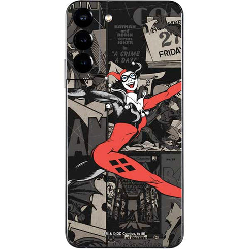 DC Comics Harley Quinn Vintage Action pose pattern Galaxy S22 Plus Skin