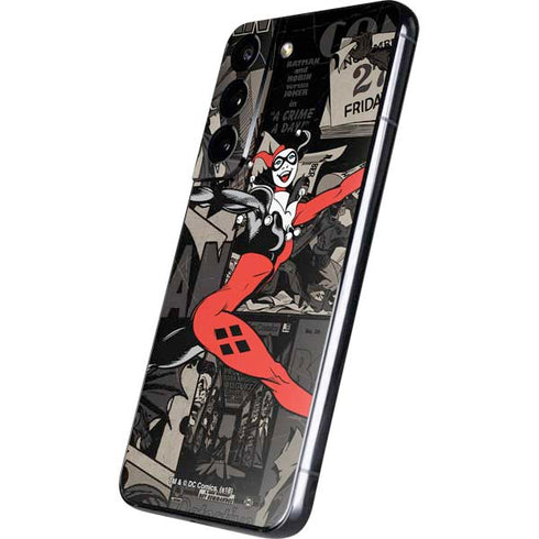 DC Comics Harley Quinn Vintage Action pose pattern Galaxy S22 Skin