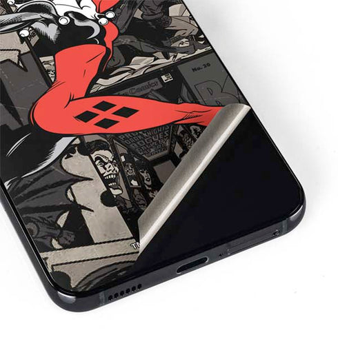 DC Comics Harley Quinn Vintage Action pose pattern Galaxy S22 Skin