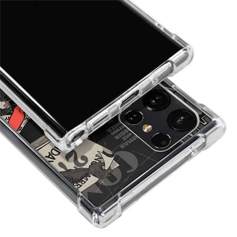 DC Comics Harley Quinn Vintage Action pose pattern Galaxy S22 Ultra Clear Case