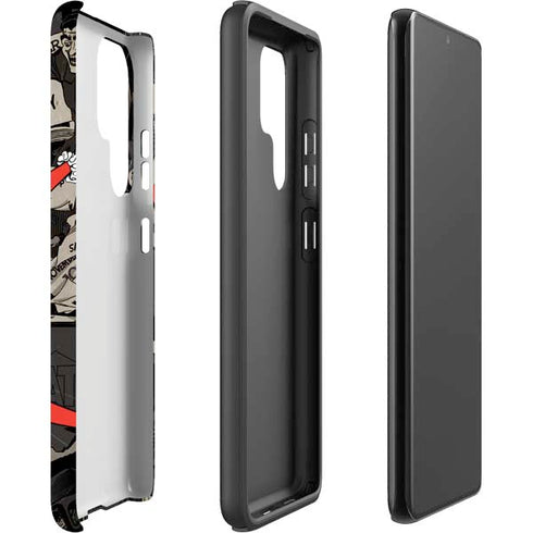 DC Comics Harley Quinn Vintage Action pose pattern Galaxy S22 Ultra Pro Case