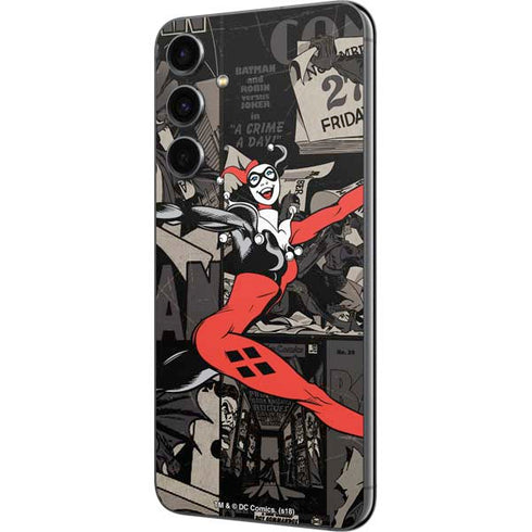 DC Comics Harley Quinn Vintage Action pose pattern Galaxy S23 FE Skin