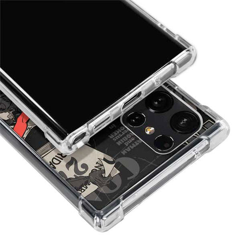 DC Comics Harley Quinn Vintage Action pose pattern Galaxy S24 Ultra Clear Case