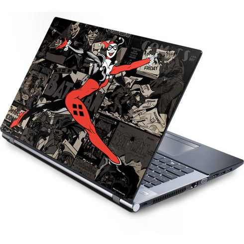 DC Comics Harley Quinn Vintage Action pose pattern Generic Laptop Skin