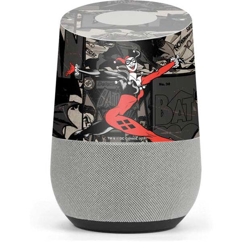 DC Comics Harley Quinn Vintage Action pose pattern Google Home Skin
