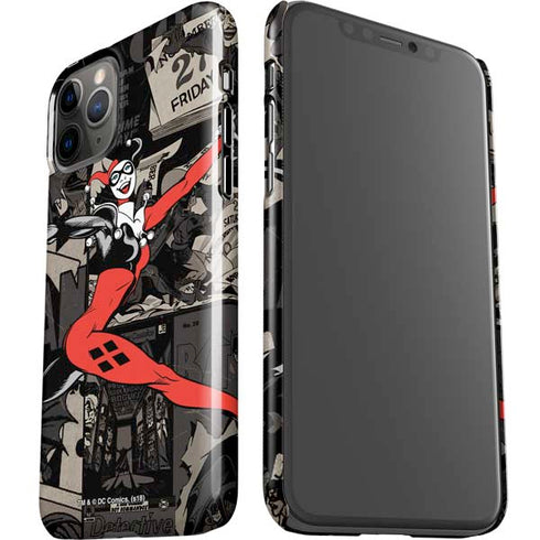 DC Comics Harley Quinn Vintage Action pose pattern iPhone 11 Pro Lite Case
