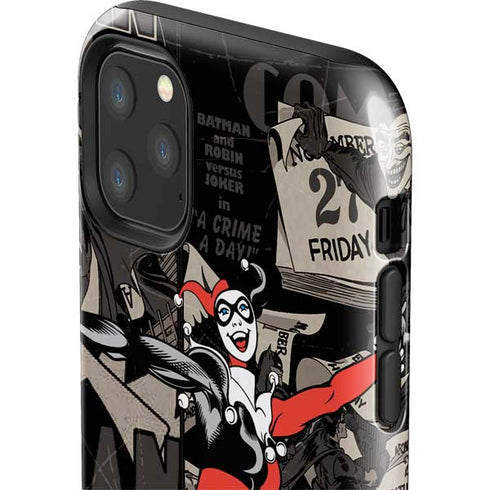 DC Comics Harley Quinn Vintage Action pose pattern iPhone 11 Pro Max Impact Case