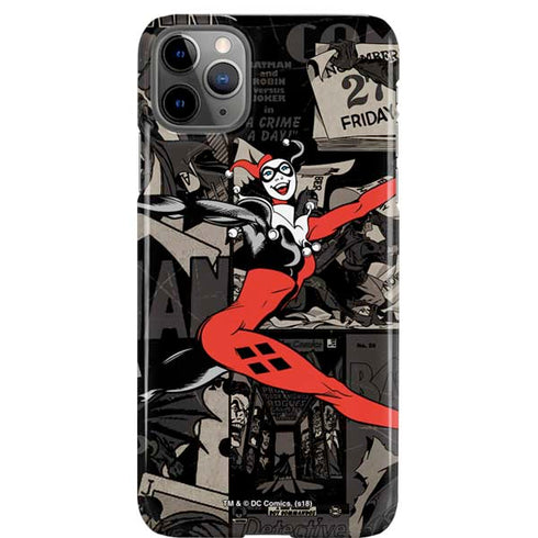 DC Comics Harley Quinn Vintage Action pose pattern iPhone 11 Pro Max Lite Case