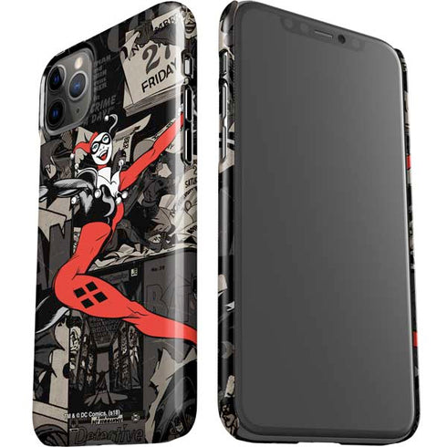 DC Comics Harley Quinn Vintage Action pose pattern iPhone 11 Pro Max Lite Case