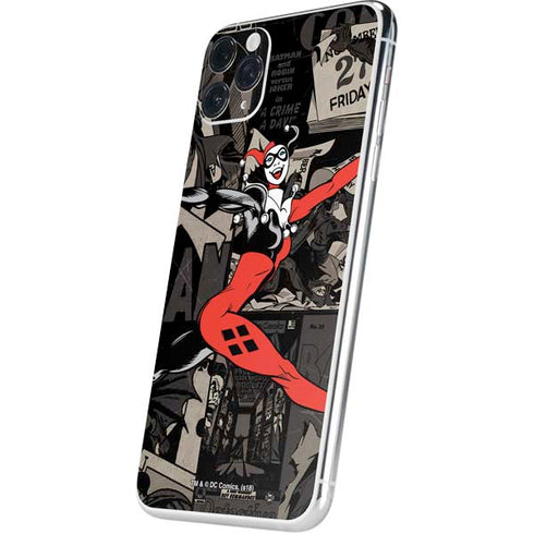 DC Comics Harley Quinn Vintage Action pose pattern iPhone 11 Pro Max Skin