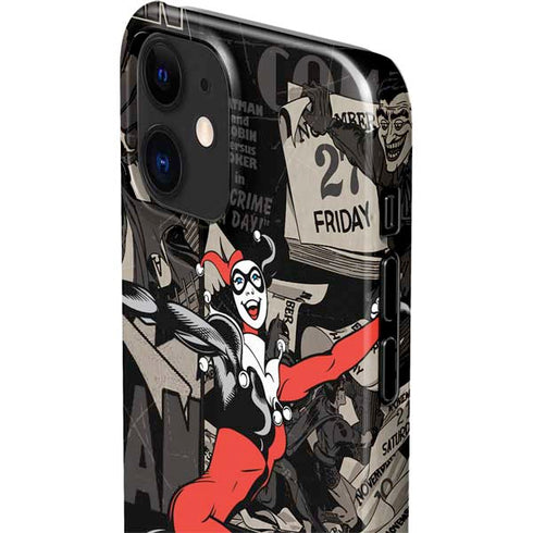 DC Comics Harley Quinn Vintage Action pose pattern iPhone 12 Mini Lite Case