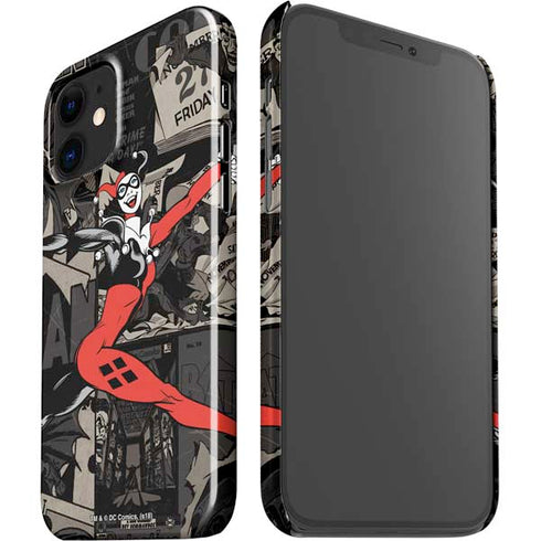DC Comics Harley Quinn Vintage Action pose pattern iPhone 12 Mini Lite Case