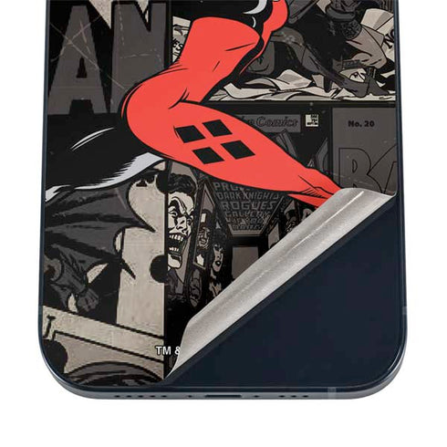 DC Comics Harley Quinn Vintage Action pose pattern iPhone 12 Mini Skin