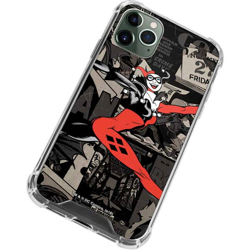 DC Comics Harley Quinn Vintage Action pose pattern iPhone 12 Pro Max Clear Case