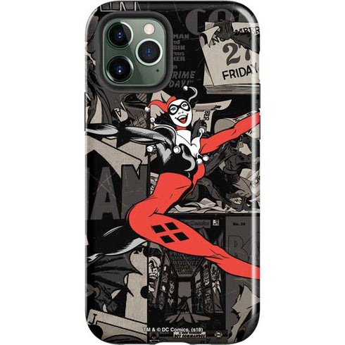 DC Comics Harley Quinn Vintage Action pose pattern iPhone 12 Pro Max Impact Case