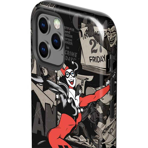 DC Comics Harley Quinn Vintage Action pose pattern iPhone 12 Pro Max Impact Case