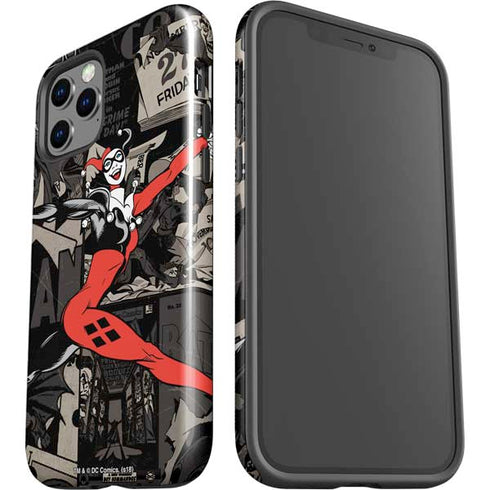 DC Comics Harley Quinn Vintage Action pose pattern iPhone 12 Pro Max Impact Case