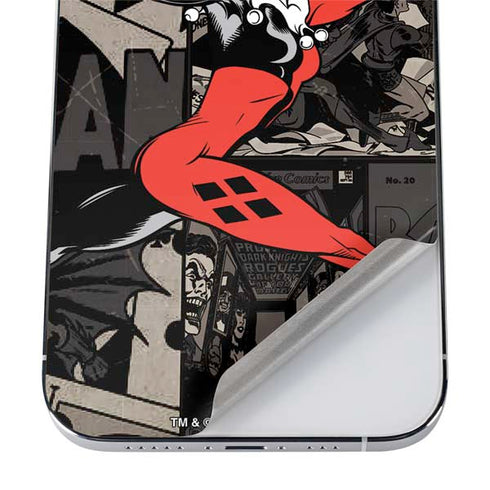 DC Comics Harley Quinn Vintage Action pose pattern iPhone 12 Pro Skin