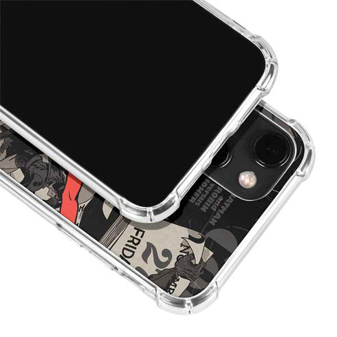DC Comics Harley Quinn Vintage Action pose pattern iPhone 14 Clear Case