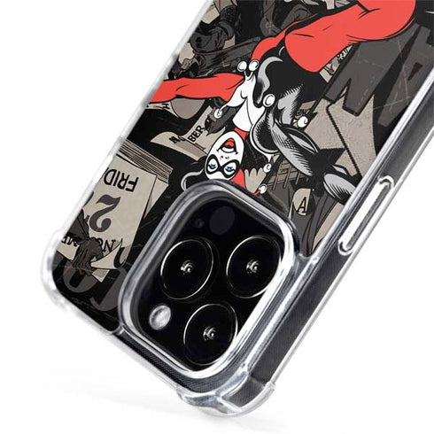 DC Comics Harley Quinn Vintage Action pose pattern iPhone 15 Pro MagSafe Case