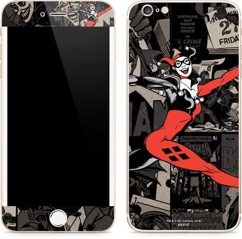 DC Comics Harley Quinn Vintage Action pose pattern iPhone 6/6s Plus Skin