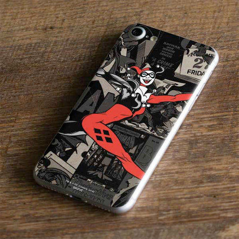 DC Comics Harley Quinn Vintage Action pose pattern iPhone 7 Skin