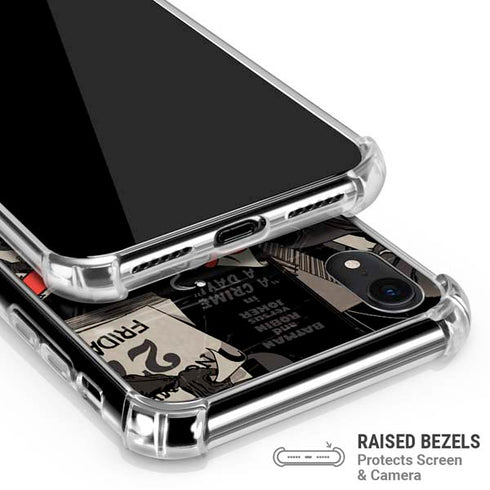 DC Comics Harley Quinn Vintage Action pose pattern iPhone XR Clear Case