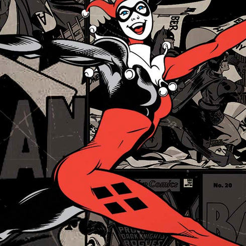 DC Comics Harley Quinn Vintage Action pose pattern iPhone XS Max Skin