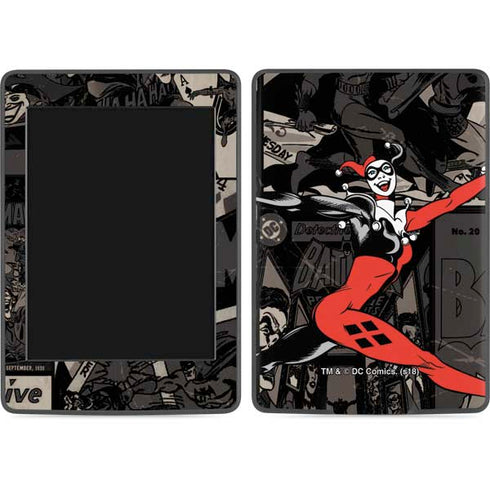 DC Comics Harley Quinn Vintage Action pose pattern Amazon Kindle Skin