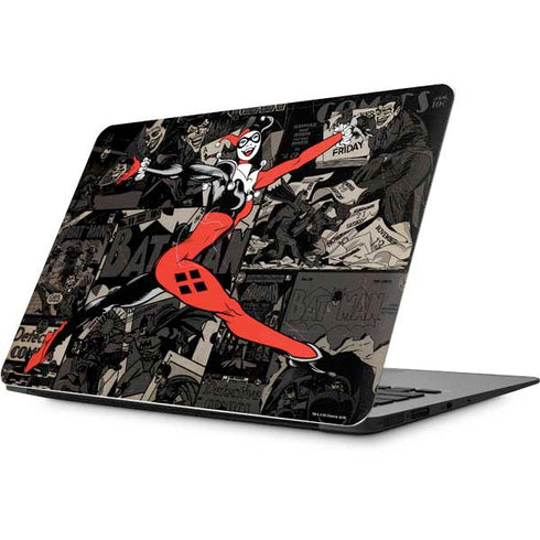 DC Comics Harley Quinn Vintage Action pose pattern Apple MacBook Skin