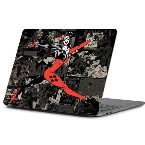 DC Comics Harley Quinn Vintage Action pose pattern Apple MacBook Pro 13-inch Skin