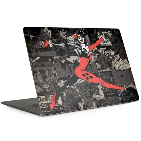 DC Comics Harley Quinn Vintage Action pose pattern Apple MacBook Pro 15-inch Skin