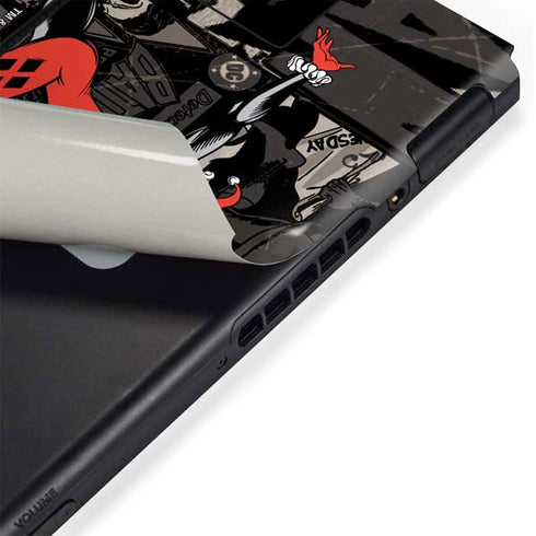 DC Comics Harley Quinn Vintage Action pose pattern Nintendo Switch Bundle Skin