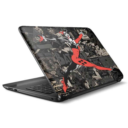 DC Comics Harley Quinn Vintage Action pose pattern HP Notebook Skin
