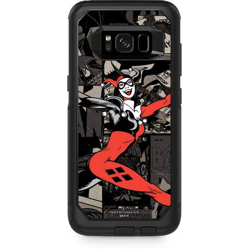 DC Comics Harley Quinn Vintage Action pose pattern Otterbox Commuter Galaxy Skin