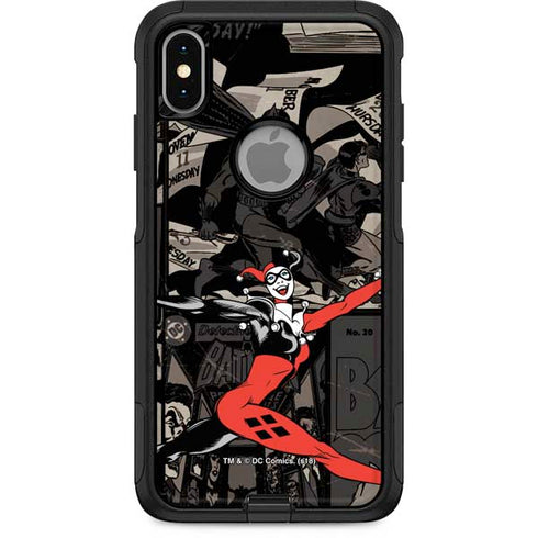DC Comics Harley Quinn Vintage Action pose pattern Otterbox Commuter iPhone Skin