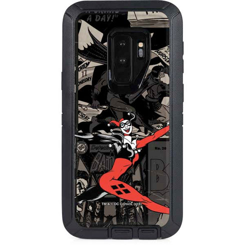 DC Comics Harley Quinn Vintage Action pose pattern Otterbox Defender Galaxy Skin