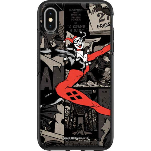 DC Comics Harley Quinn Vintage Action pose pattern Otterbox Symmetry iPhone Skin