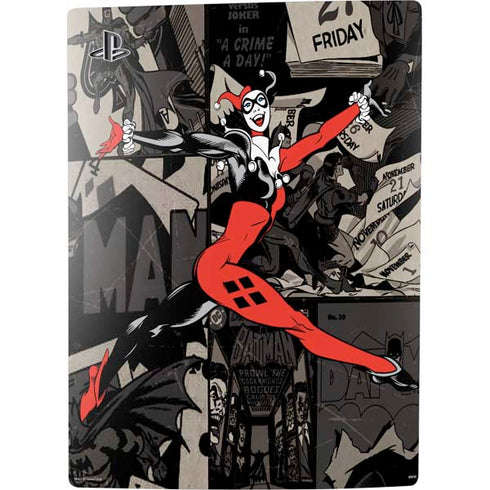 DC Comics Harley Quinn Vintage Action pose pattern PS5 Digital Edition Console Skin