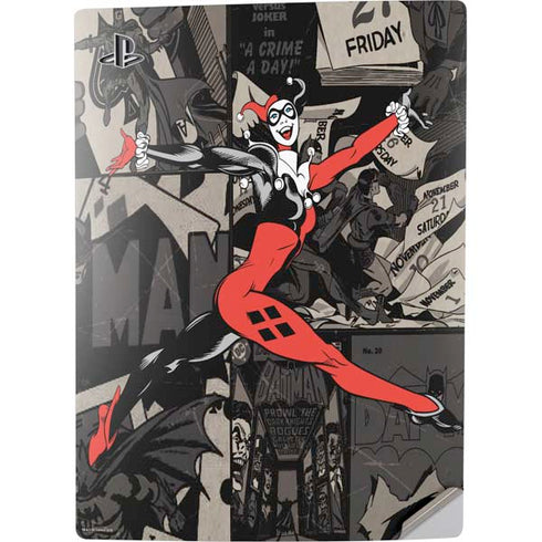 DC Comics Harley Quinn Vintage Action pose pattern PS5 Digital Edition Console Skin