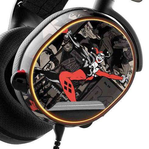 DC Comics Harley Quinn Vintage Action pose pattern SteelSeries Arctis 3 Skin
