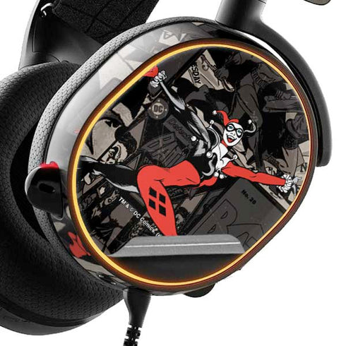 DC Comics Harley Quinn Vintage Action pose pattern SteelSeries Arctis 5 Skin