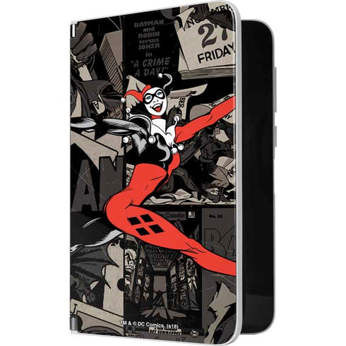 DC Comics Harley Quinn Vintage Action pose pattern Surface Duo Skin