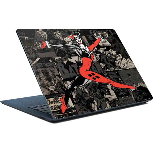DC Comics Harley Quinn Vintage Action pose pattern Surface Laptop Skin