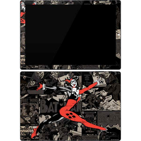 DC Comics Harley Quinn Vintage Action pose pattern Surface Pro 7 Skin