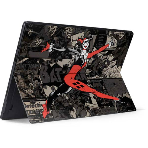DC Comics Harley Quinn Vintage Action pose pattern Surface Pro 7 Skin