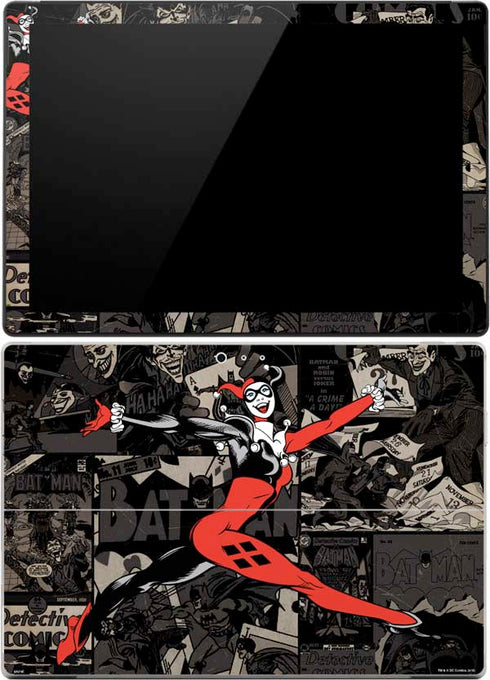 DC Comics Harley Quinn Vintage Action pose pattern Surface Pro (2017) Skin